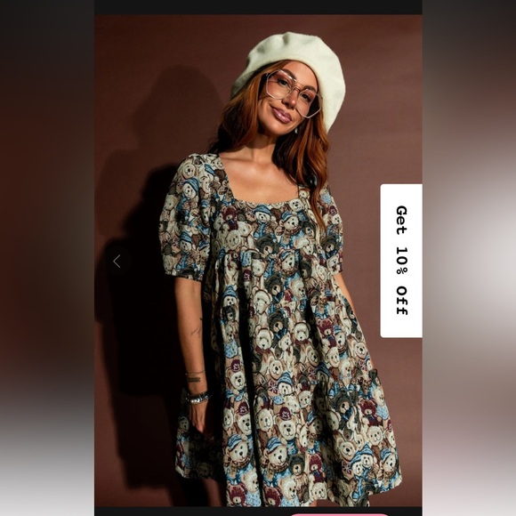 Dressed in Lala Sweetie Baby Jacquard Mini Dress in Teddy Bears - NWT - Picture 4 of 11